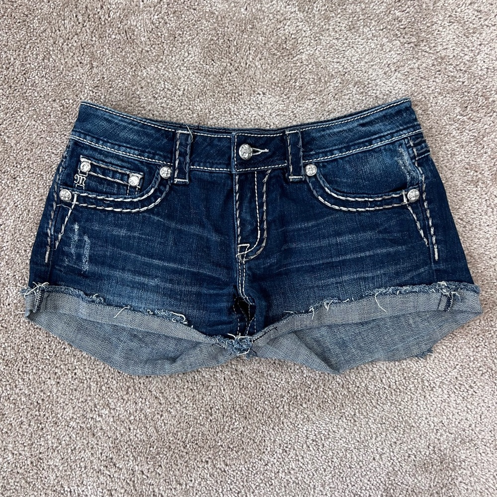 Miss Me size 29 rhinestone cut off shorts